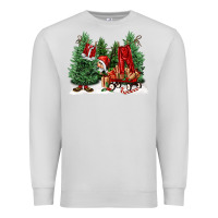 Dove Grey christmas santa Premium Sweatshirt - FaDigitalArtStudio