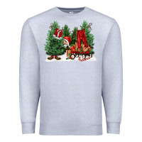 Heather Grey christmas santa Premium Sweatshirt - FaDigitalArtStudio