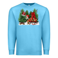 Ocean Blue christmas santa Premium Sweatshirt - FaDigitalArtStudio