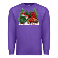 Purple christmas santa Premium Sweatshirt - FaDigitalArtStudio