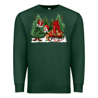 Sports Green christmas santa Premium Sweatshirt - FaDigitalArtStudio