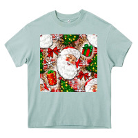 Arona Christmas Santa Claus and gift box Heavy Core Tee - NancyCooperArtShop