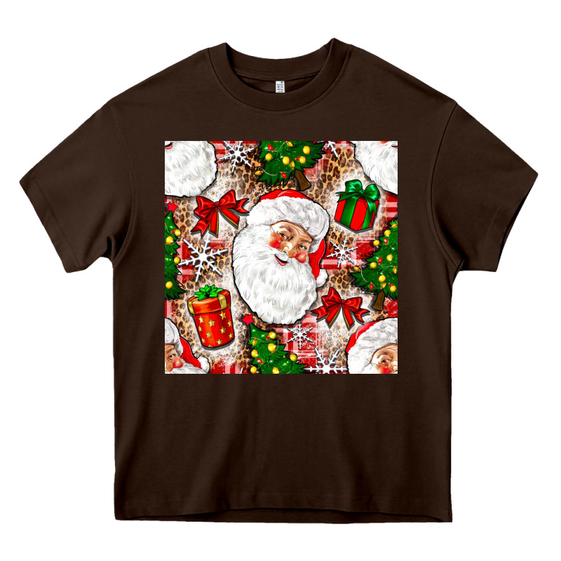Christmas Santa Claus And Gift Box Heavy Core Tee by NancyCooperArtShop | Teevron
