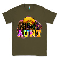 Army Green softball aunt Classic Tee - LillyAllenDesigns