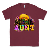 Burgundy softball aunt Classic Tee - LillyAllenDesigns