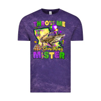 Cloud Purple throw me something mister louisiana mardi gras Vintage Tee - LillyAllenDesigns