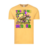 Vintage Mustard throw me something mister louisiana mardi gras Vintage Tee - LillyAllenDesigns