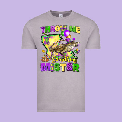 Throw Me Something Mister Louisiana Mardi Gras Vintage Tee Designed By Lillyallendesigns
