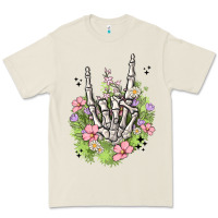 Bone skeleton flowers Premium Tee - MaliasSmallBusiness