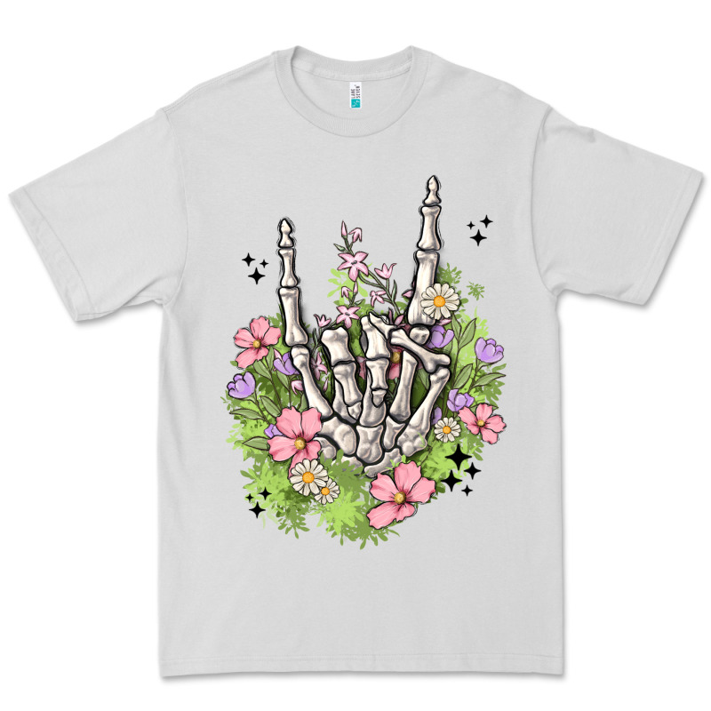 Skeleton Flowers Premium Tee by MaliasSmallBusiness | Teevron