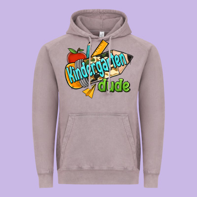Kindergarten Grade Dude Vintage Hoodie Designed By Ranaportraitstore