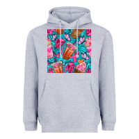 Heather Grey breast cancer coffee cups with butterfly seamless pattern bbs Heavyweight Hoodie - BundleAndBundleShop