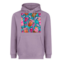Lavender breast cancer coffee cups with butterfly seamless pattern bbs Heavyweight Hoodie - BundleAndBundleShop