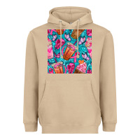 Mushroom breast cancer coffee cups with butterfly seamless pattern bbs Heavyweight Hoodie - BundleAndBundleShop