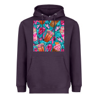 Plum breast cancer coffee cups with butterfly seamless pattern bbs Heavyweight Hoodie - BundleAndBundleShop