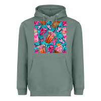 Sage breast cancer coffee cups with butterfly seamless pattern bbs Heavyweight Hoodie - BundleAndBundleShop