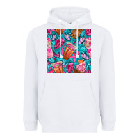 White breast cancer coffee cups with butterfly seamless pattern bbs Heavyweight Hoodie - BundleAndBundleShop