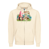 Sandshell Easter gnome and rabbit egg hunt  Easter Day Zipper Hoodie - CowGirlArtShop