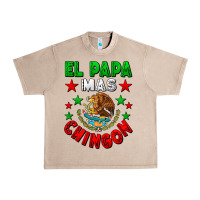 French Oak El Papa Mas Chingon Mexican Flag Urban Heavy Tee - LillyAllenDesigns