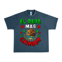 Midnight Navy El Papa Mas Chingon Mexican Flag Urban Heavy Tee - LillyAllenDesigns