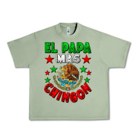 Oil Green El Papa Mas Chingon Mexican Flag Urban Heavy Tee - LillyAllenDesigns