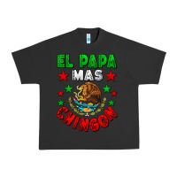 Pigment Black El Papa Mas Chingon Mexican Flag Urban Heavy Tee - LillyAllenDesigns