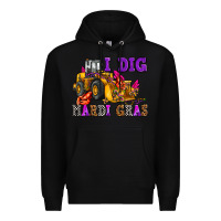 Black i dig mardi gras olivia Premium Hoodie - OliviaCreatesArt