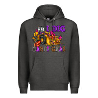 Charcoal Heather i dig mardi gras olivia Premium Hoodie - OliviaCreatesArt