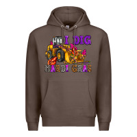 Coffee i dig mardi gras olivia Premium Hoodie - OliviaCreatesArt