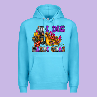 I Dig Mardi Gras Olivia Premium Hoodie Designed By Oliviacreatesart