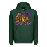 Sports Green i dig mardi gras olivia Premium Hoodie - OliviaCreatesArt