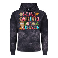 Cloud Black but first cafecito y chisme Vintage Hoodie - LillyAllenDesigns