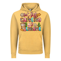 Vintage Mustard but first cafecito y chisme Vintage Hoodie - LillyAllenDesigns