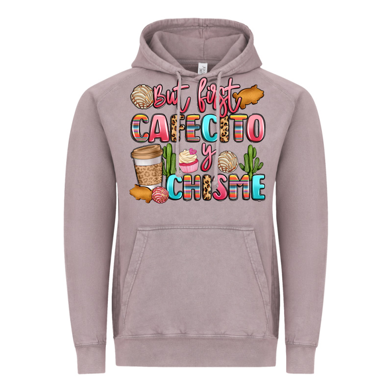 But First Cafecito Y Chisme Vintage Hoodie by LillyAllenDesigns | Teevron
