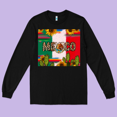 Mexico Long Sleeve Tee Designed By Ranaportraitstore