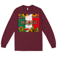 Burgundy Mexico Long Sleeve Tee - RanaPortraitStore