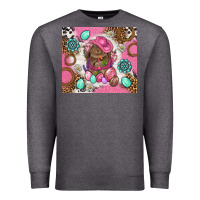 Charcoal Heather Cowboy Bunny Easter Tumbler Premium Sweatshirt - BundleAndBundleShop