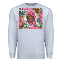 Heather Grey Cowboy Bunny Easter Tumbler Premium Sweatshirt - BundleAndBundleShop