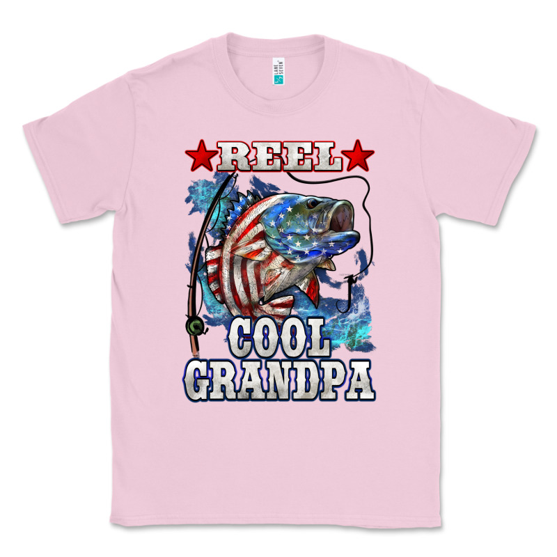 Reel Cool Grandpa American Flag Bass Classic Tee by LillyAllenDesigns | Teevron