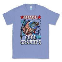 Colony Blue reel cool grandpa american flag bass Classic Tee - LillyAllenDesigns