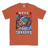 Copper reel cool grandpa american flag bass Classic Tee - LillyAllenDesigns