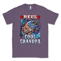 Lavender reel cool grandpa american flag bass Classic Tee - LillyAllenDesigns