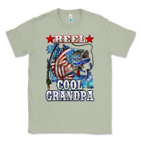 Matcha reel cool grandpa american flag bass Classic Tee - LillyAllenDesigns