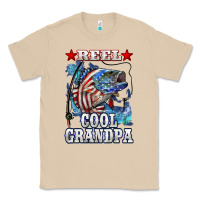 Mushroom reel cool grandpa american flag bass Classic Tee - LillyAllenDesigns