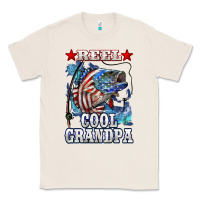 Natural reel cool grandpa american flag bass Classic Tee - LillyAllenDesigns