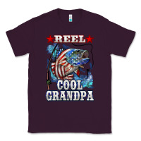 Plum reel cool grandpa american flag bass Classic Tee - LillyAllenDesigns