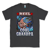 Smoke reel cool grandpa american flag bass Classic Tee - LillyAllenDesigns