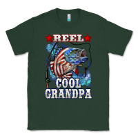 Sports Green reel cool grandpa american flag bass Classic Tee - LillyAllenDesigns
