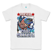 White reel cool grandpa american flag bass Classic Tee - LillyAllenDesigns