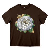 Chocolate Brown pillow fight rose Heavy Core Tee - LillyAllenDesigns